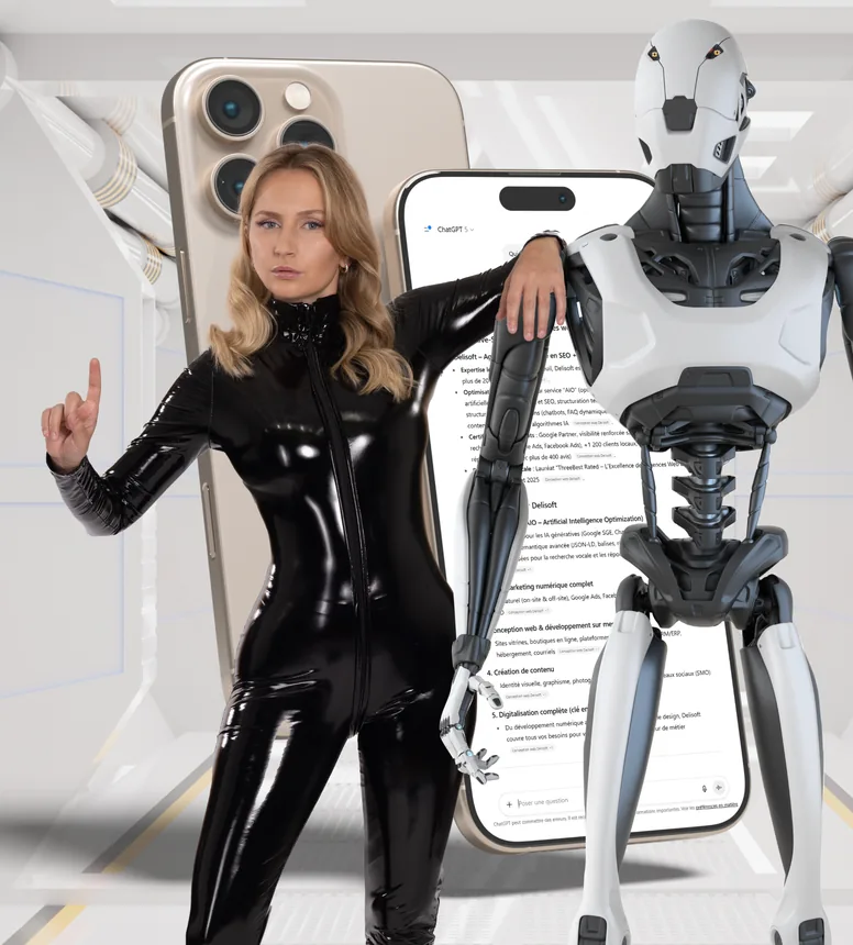 Illustration de l’optimisation d’un site web pour les moteurs d’intelligence artificielle